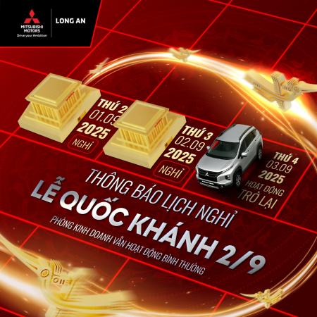 THÔNG BÁO LỊCH NGHỈ LỄ QUỐC KHÁNH 2/9