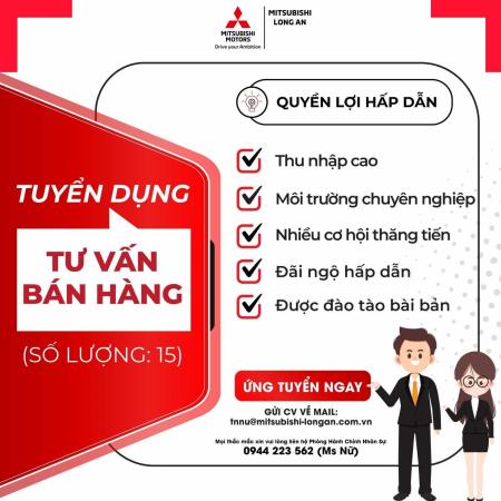 MITSUBISHI LONG AN TUYỂN DỤNG TƯ VẤN BÁN HÀNG